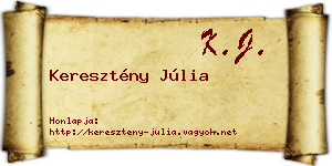 Keresztény Júlia névjegykártya
