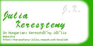 julia kereszteny business card